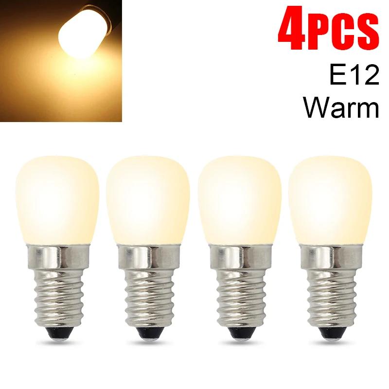 2/4 шт. светодиодная лампочка E12 E14 220 В для холодильника, лампа для витрины холодильника, ночники высокой яркости, люстра для домашнего декора