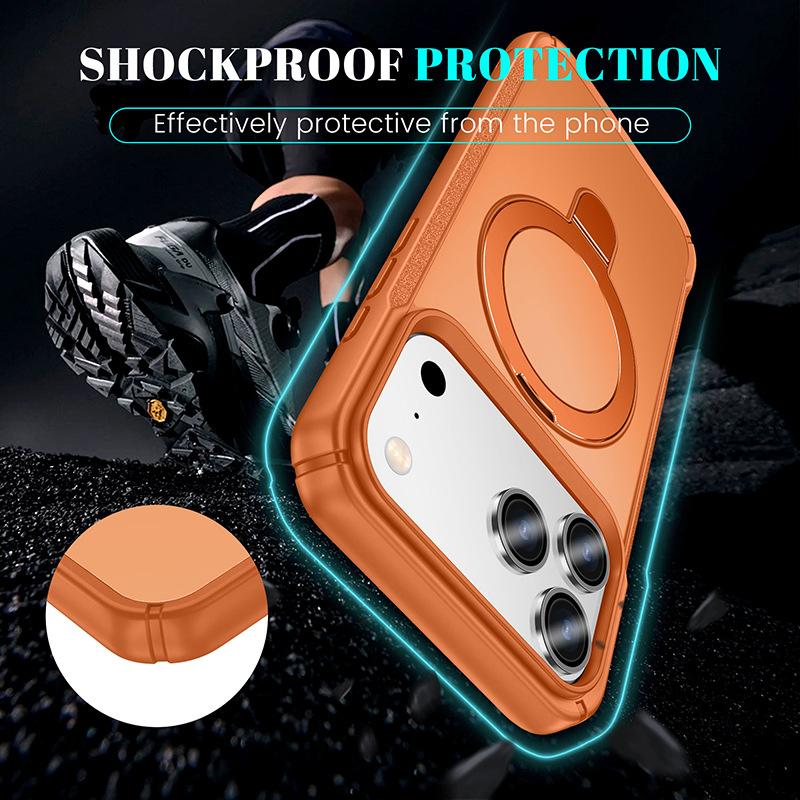 Для чехла для мобильного телефона IPhone17 16 Два в одном с подставкой с ощущением кожи Junshen 15pro Магнитный чехол для телефона