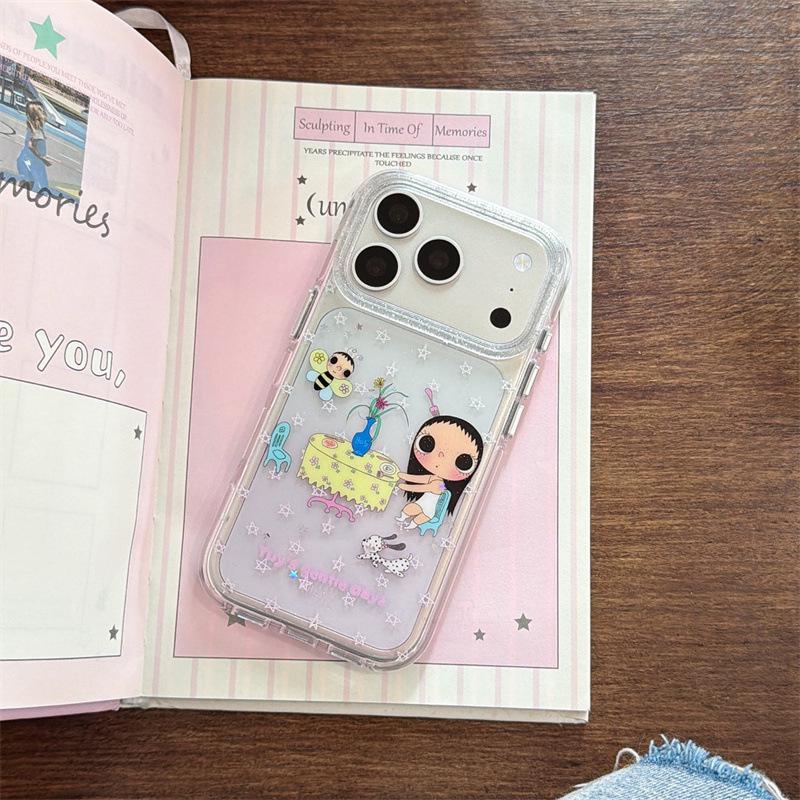 Чехол для телефона Hobby Cartoon Glitter Jade для iPhone 17, 16 Pro Max, 15, 14
