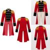 Kids Boys Ringmaster Circus Halloween Cosplay Party Costume Outfit Long Sleeves Stand Collar Fringes Tuxedo Jacket