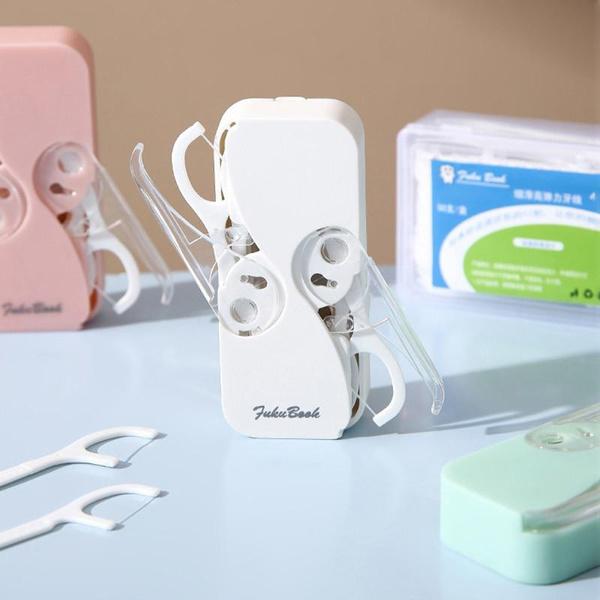 1 PC Floss Dispenser Automatic Dental Floss Storage Box Reusable Floss Toothpicks Container Portable Teeth Flosser Holder Tool