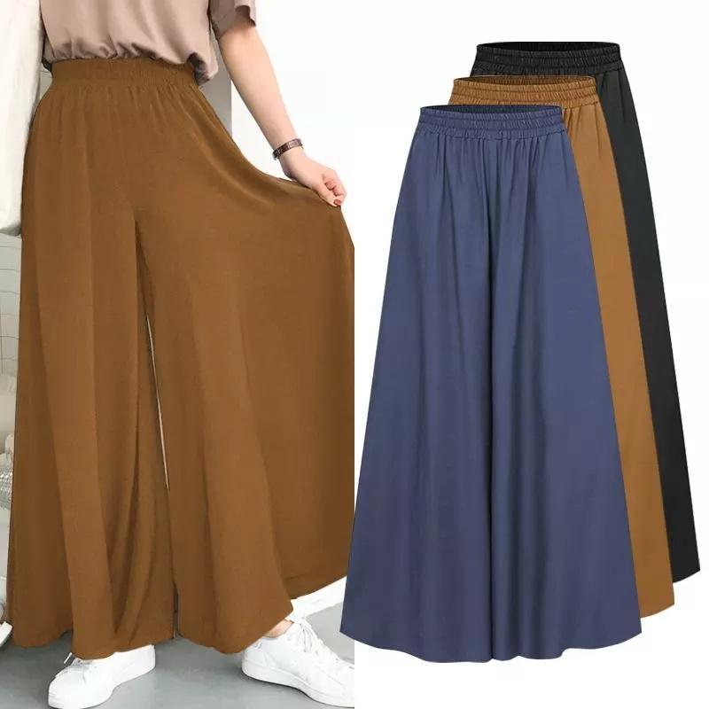 Women's Large Size Casual Loose Wide Leg Dance Pants Beach Skirt