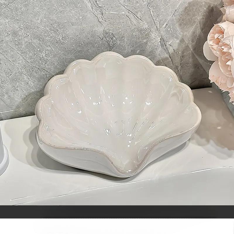 Креативная современная мыльница в виде ракушки, простая мыльница, держатель для домашнего использования, туалет и слив для хранения
