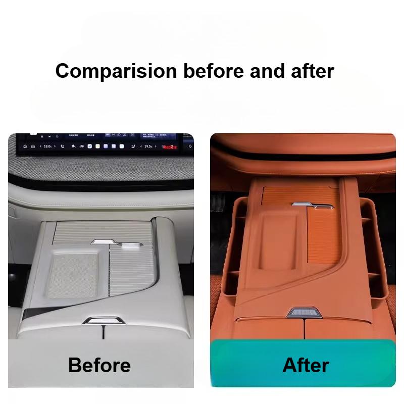 For GWM Wey 07 Blue Mountain 2025 2026 Center Console Silicone Pad with Storage Box Anti-scratch Gear Shift Panel Protective Pad