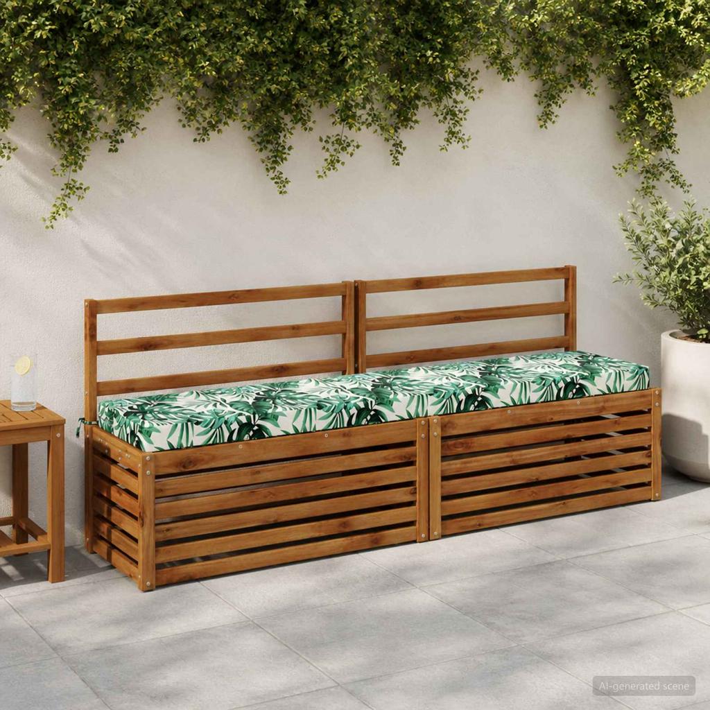 2 piece bench cushion set SOEST 2 pcs 100percent  polyester leaf pattern