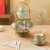 Ceramic Coffee Set, Electroplated Coffee Cup And Saucer 20-Piece Set, English Afternoon Tea Set