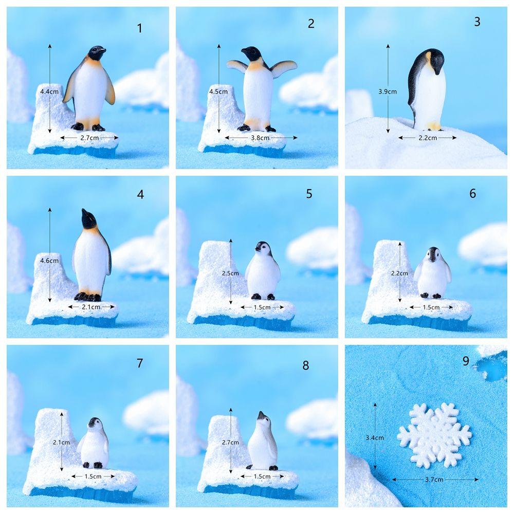 Cute Mini Animal Statue Miniature Model Micro Iceberg Series Resin Ornaments Handcraft Figurine