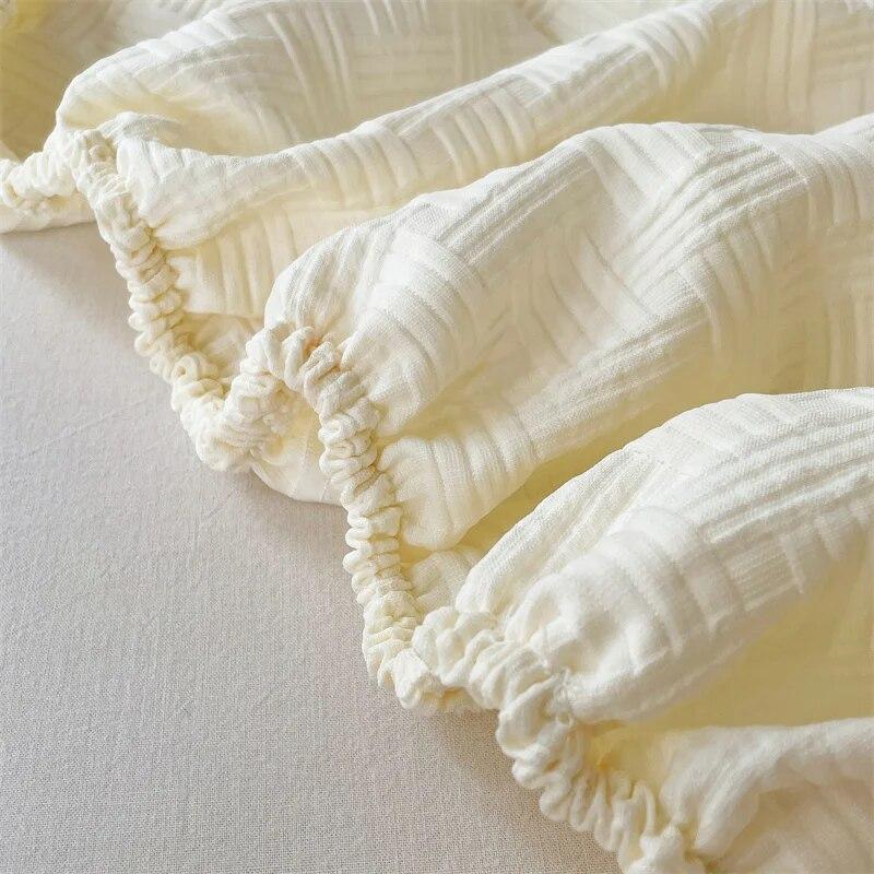 Защитный чехол для матраса из хлопчатобумажного хлопка, противоскользящая дышащая эластичная лента, простынь, наматрасник, топпер без наволочки