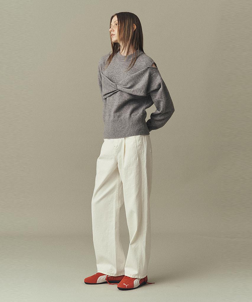 AHWE Twisted Bustier Sweater_Misty Gray