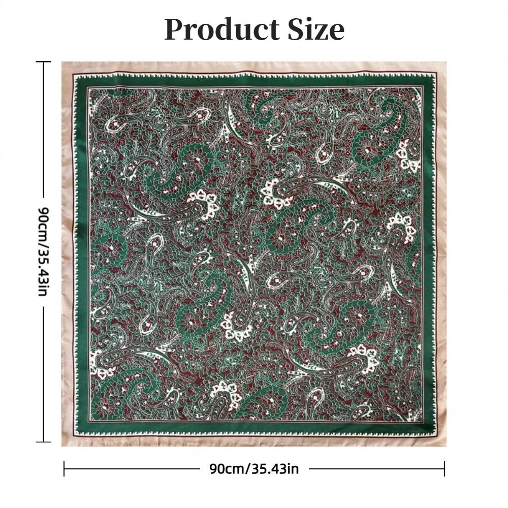 Cashew Flower Pattern Women's Headscarf Silky Smooth Middle East Shawl Arabic Square Scarf Outdoor