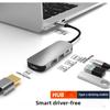 4 в 1 USB-концентратор типа C, док-станция с несколькими портами для ноутбука, ПК, MacBook, расширение возможностей подключения