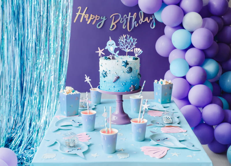 Partydeco Kurtyna Party Kolor Niebieski 90X250Cm