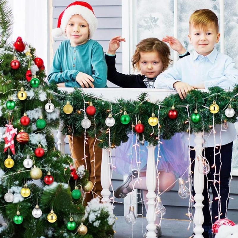 10Pcs/box Decoration Ball New Year Gift Party Decor 5cm Xmas Tree Pendent Color Christmas Balls Tree Ornaments