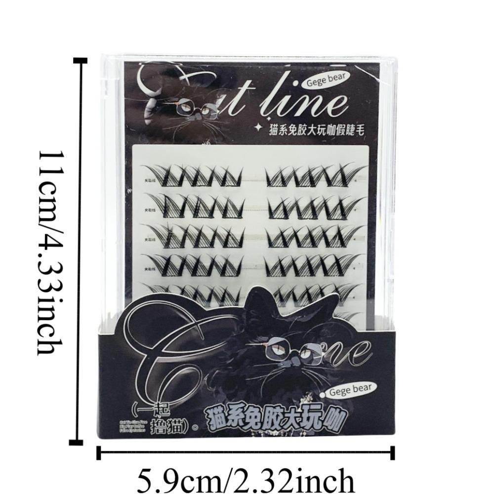 Тонкие самоклеящиеся пучки ресниц своими руками пучки накладных ресниц симпатичные бесклеевые накладные ресницы макияж