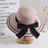 Summer Bowknot Decor Straw Hat Classic Simple Lightweight Sun Protection Hats Travel Seaside Outdoor for Women