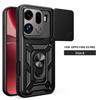 Чехол для OPPO Find x9 Чехол Oppo find X9 Pro oppo find x9p Магнитное кольцо-держатель Бронированный чехол для телефона Защитная задняя крышка со шторкой для камеры