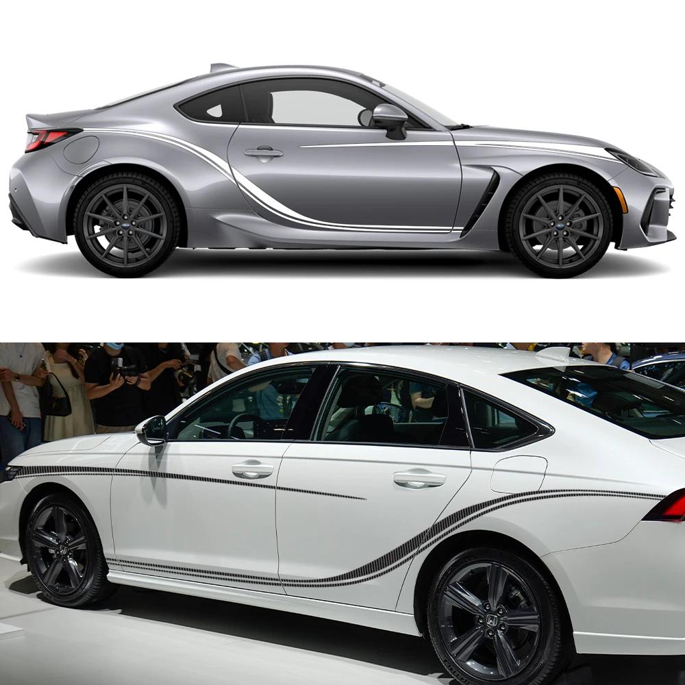 4 шт. Наклейки на боковую дверь кузова автомобиля для Subaru BRZ STI GT86 GR86, гоночная полоса, спортивный стиль, виниловые наклейки, аксессуары для автомобиля