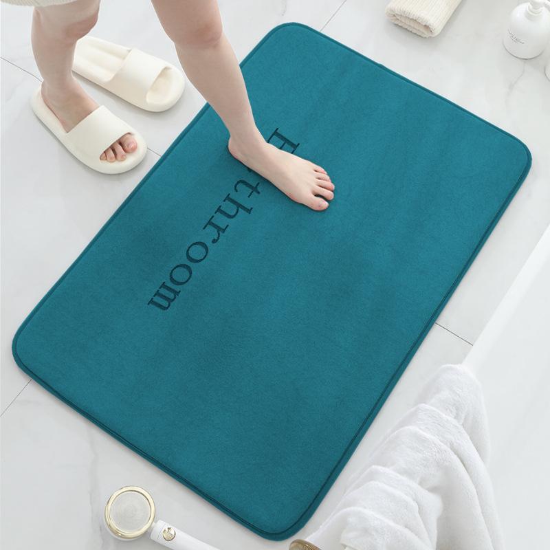 Bathroom Floor Mat Bathroom Absorbent and Dirty Foot Mat Household Non-slip Mat Quick Drying Toilet Door Mat