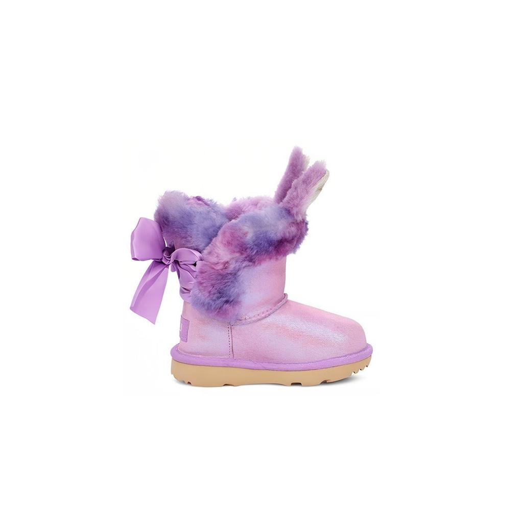 UGG Paz Bootie Suede Slip Resistant Abrasion Resistant Kids' Boots Pink Purple Children Aged 3 7 Years Old 1103503-OBLS