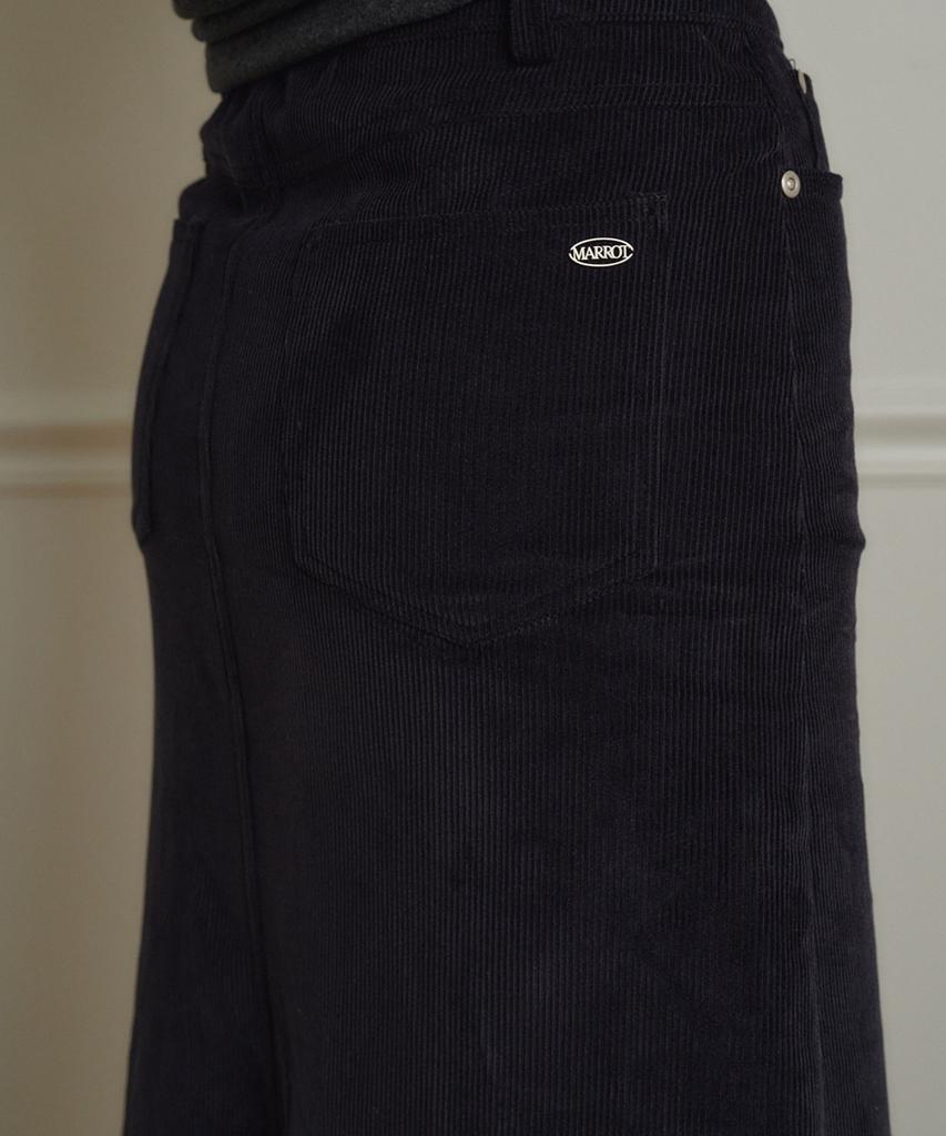 Marot Corduroy Slim Skirt_Navy