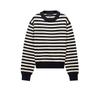 Spring New Women's Clothing Retro Crew Neck Long Sleeves Stripes Casual Short Sports Knitwear 5536009