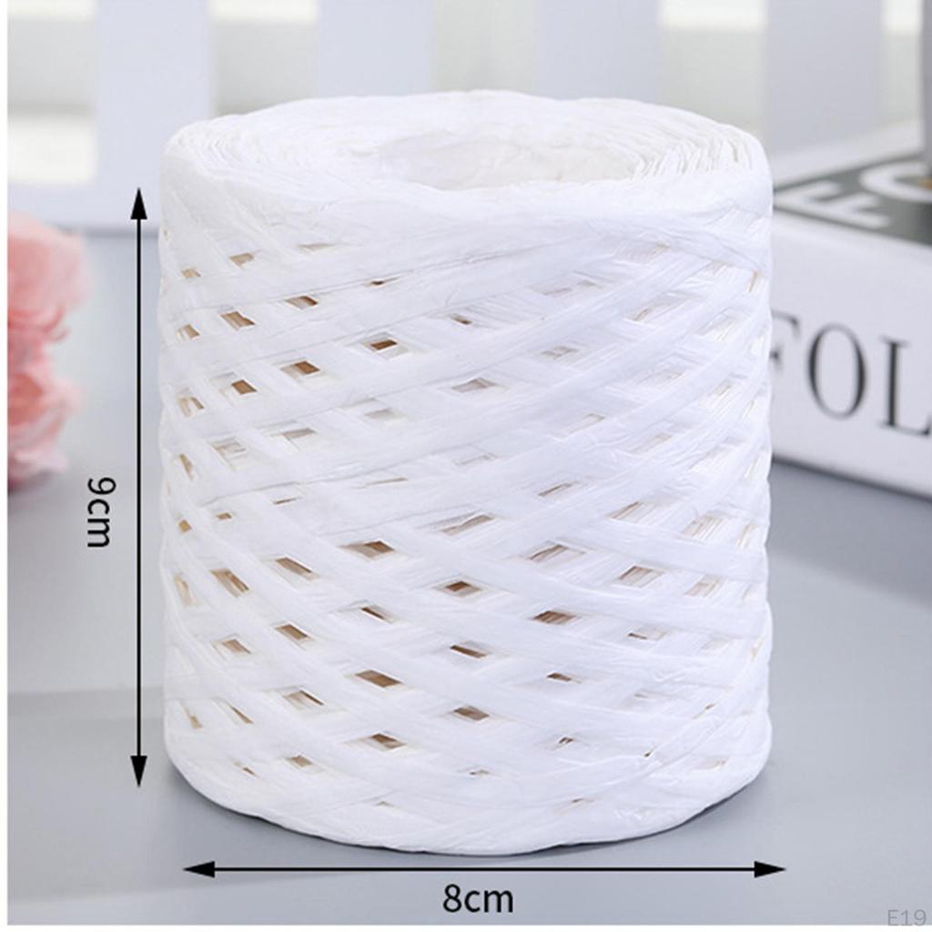 200 м/рулон, бумажная лента из рафии, декор, пригодная для вторичной переработки, прочная для плетения подарочной упаковки на День Святого Валентина