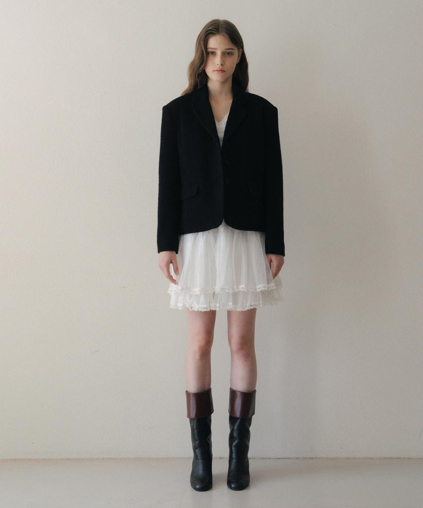 Lettera Wool Alpaca Crop Jacket