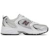 New Balance 530 Серебряные бордовые кроссовки унисекс MR530GS
