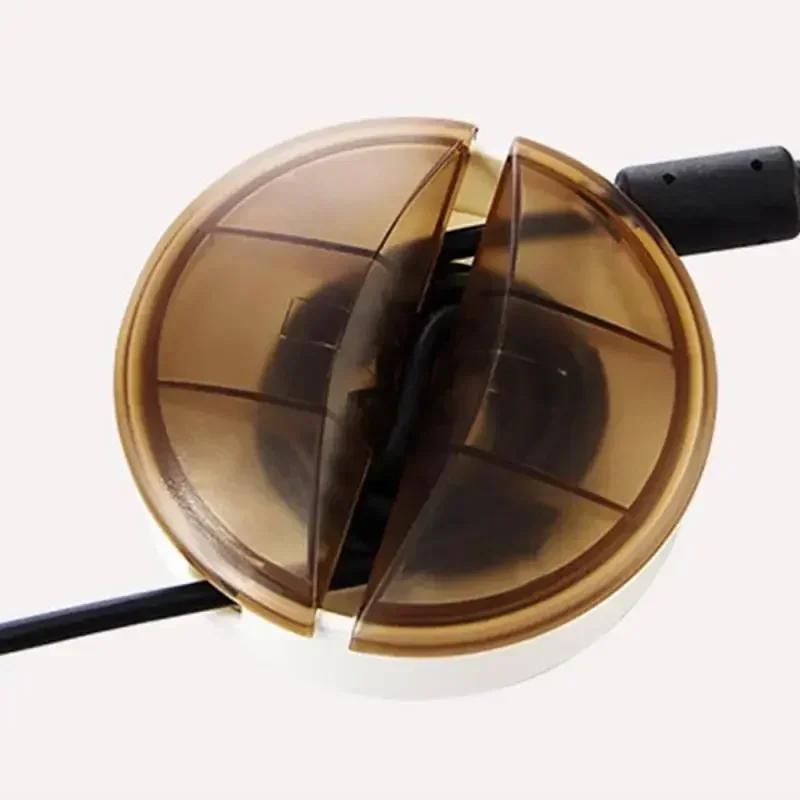 1 шт. Сворачивающееся устройство для намотки кабеля, портативное круглое устройство для хранения кабеля, 4 цвета, гибкий органайзер для кабелей для наушников / зарядного устройства