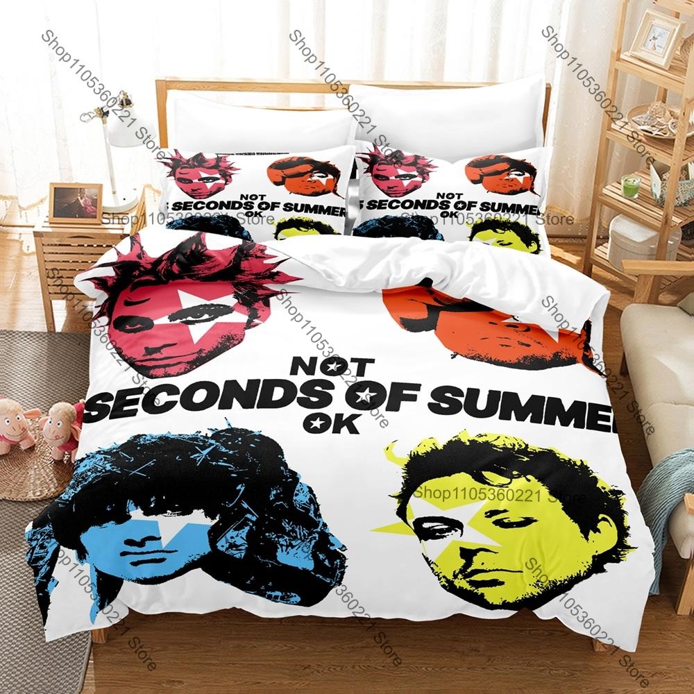 5 Seconds of Summer Мировой Тур Комплект Постельного Белья 3 Предмета Музыкальная Группа Пододеяльник Наволочка 5SOS Everyone's A Star Комплект Одеяла