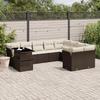 VidaXL Garden Lounge Set 10 Pcs with Brown Cushions Wicker 3266853