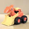 Kids Dinosaur Car Toy Press Go Inertial Drive Pull Children Dino Construction Vehicle Educational Truck Toy Toddlers Boys Girls