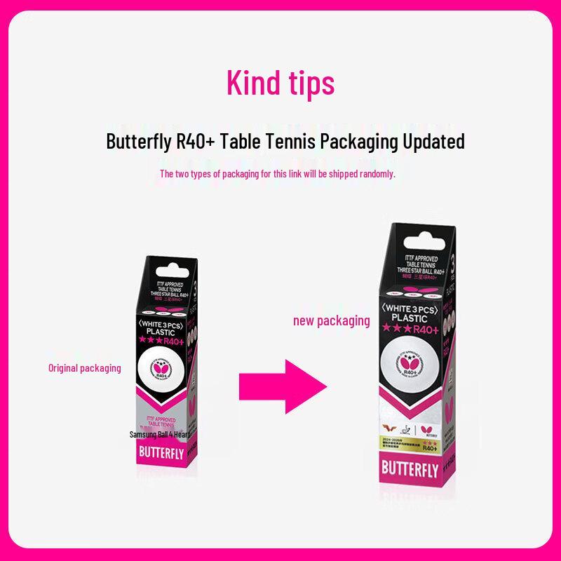 Шарики для настольного тенниса Butterfly 3-Star R40+/A40+ Competition