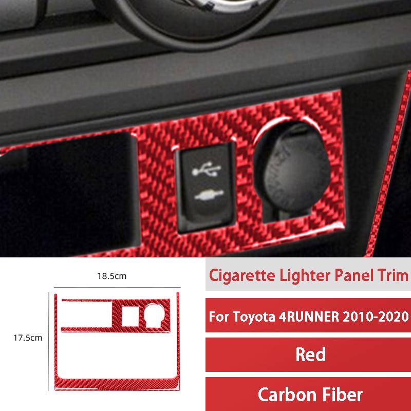 Автомобильная отделка из настоящего углеродного волокна красного цвета для Toyota 4RUNNER 2010- приборная консоль, панель переключения передач, украшение