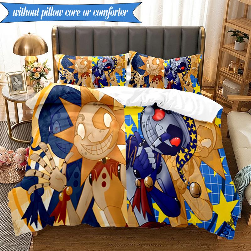 Skull And Sun Carnival 3pcs K-pop music group Bedding set,Ideal for Bedroom, Dormitory,Including Duvet Cover And 2pcs Pillowcases,Fan gifts