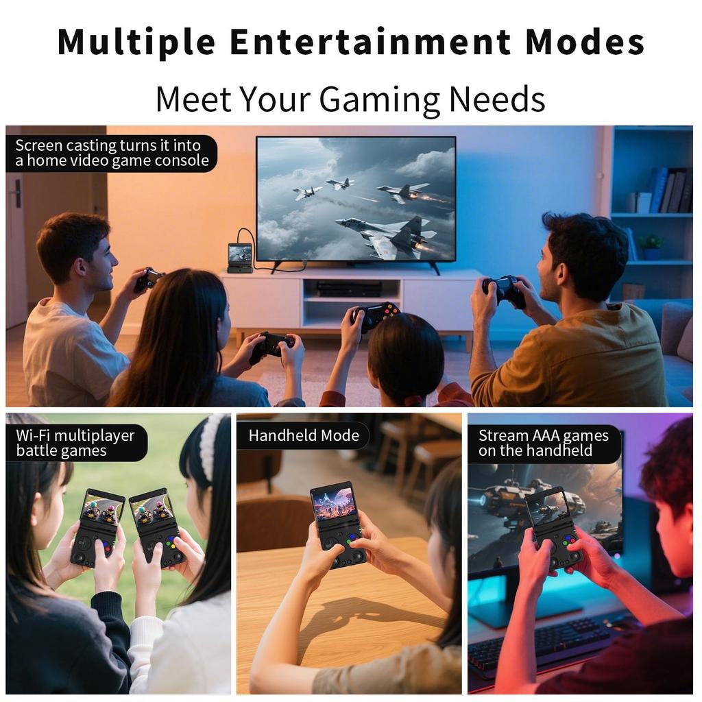 ANBERNIC RG34XXSP Dual Joystick Retro Foldable Clamshell Handheld Gaming Console