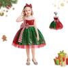 Young Girls Christmas Carnival Pageant Dress Party Dresses Kids Sequin Bow Halloween Gown Princess Clothes Girl Fashion Costumes