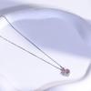 Валентина Розовый Nano Morganite Женские модные украшения 925 стерлингового серебра Сердце 45 см Ожерелья
