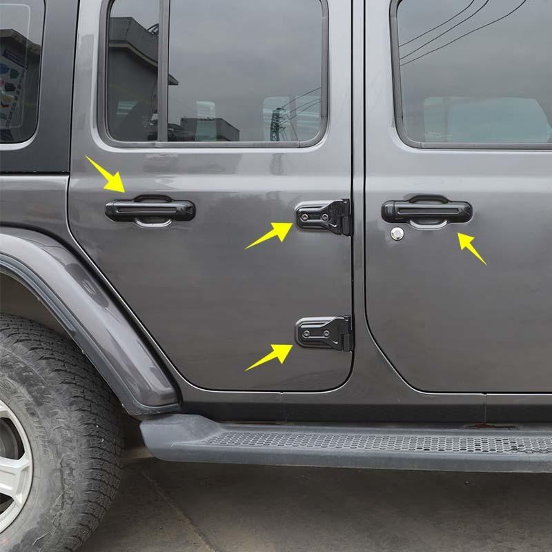 ABS капот двигателя автомобиля крепление для запасного колеса шарнирная ручка украшение корпуса наклейка наклейка для Jeep Wrangler JL 2018 Up 4-дверная версия Внешние аксессуары