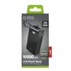 Powerbank 10000mAh USB-A USB-C z wyświetlaczem wbudowanym kablem USB-C 20W - czarny