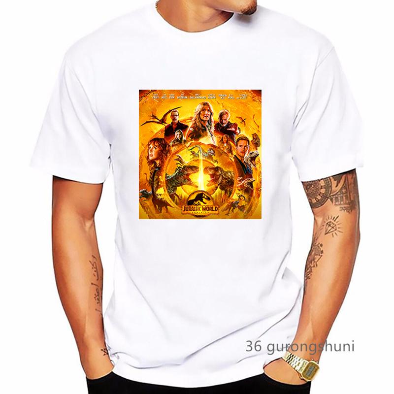 2026 Newest Movie Show Jurassic World Dominion T-Shirt Owen Grady Dinosaur Graphic Print Men Tshirt Short Sleeve tops drop shipping