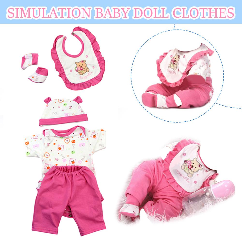 Одежда для куклы Reborn Gril Baby Doll, подходит для роста 50-55 см, наряд для девочки, аксессуары для куклы R3X2