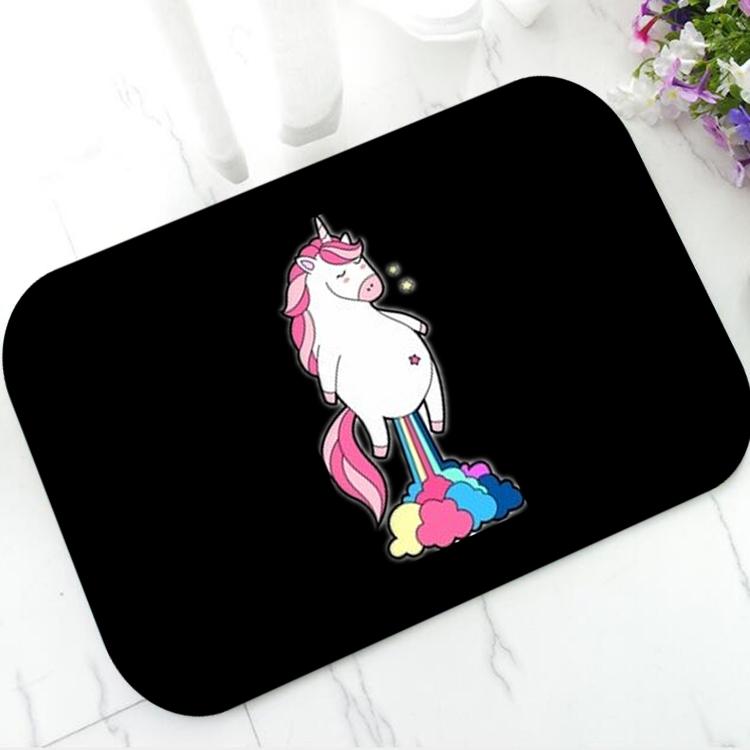 Hot Funny Unicorn Fart Doormat Magic Unicorn Farting Rainbow Door Mat Rug Carpet Cute Unicorn Floor Entry Mats for Bathroom Gift