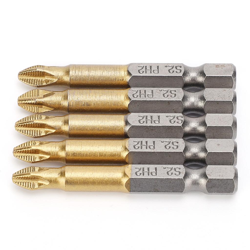 Набор из 5 крестовых отверток PH2 с противоскользящим шестигранным хвостовиком 14 дюймов 50 мм