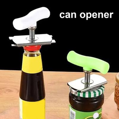 Открывалка для консервов с регулируемой ручкой, удобная рукоятка, нержавеющий стальной съемник крышек