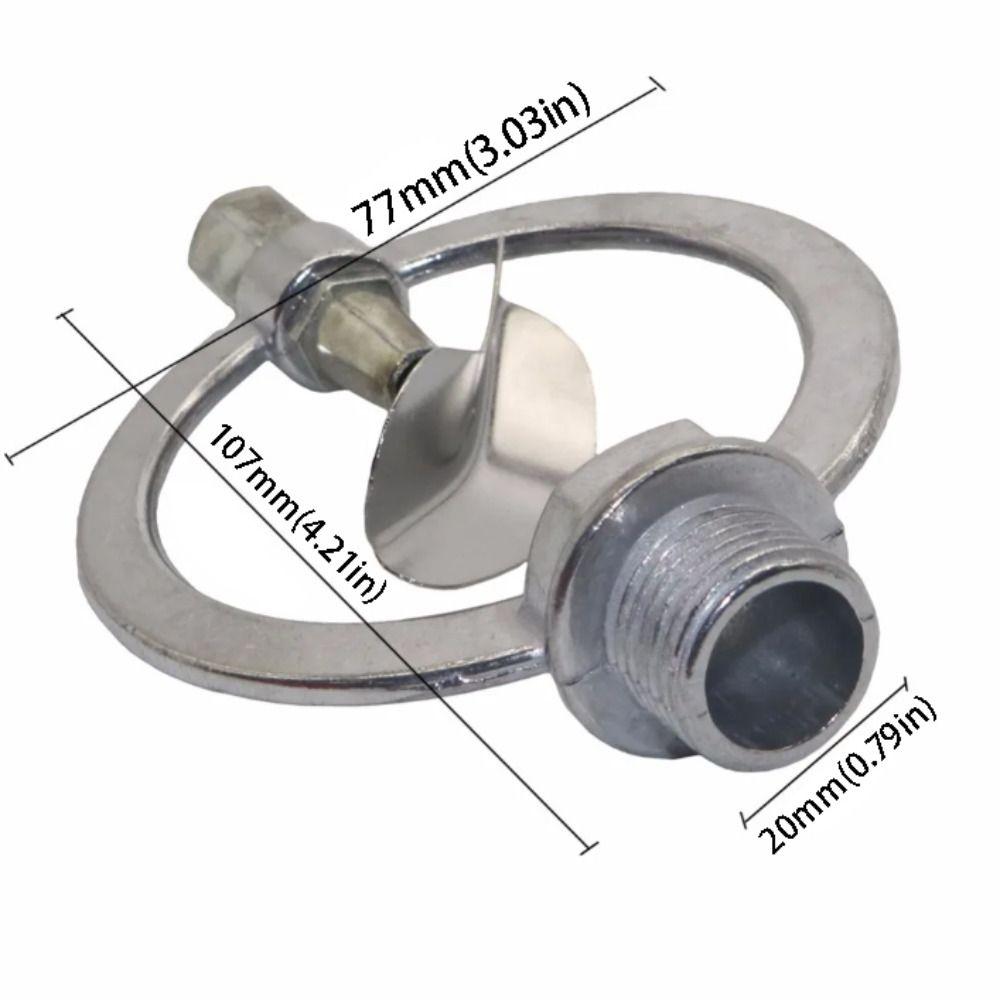 360 Degree Rotation Alloy Rain Nozzle Heavy Duty Metal Butterfly Head Irrigation Sprinkler Scattering Nozzle 1/2" Male Thread