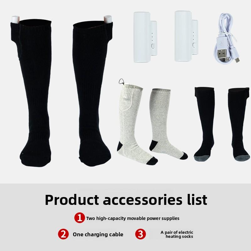 Heating Socks for Winter with USB Charging and Insulation Cotton Heating Socks Ski Electric Heating Socks