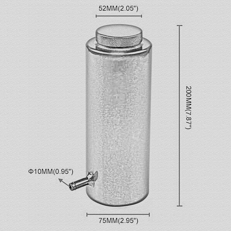 800ml Aluminum Car Styling Radiator Coolant Tank Coolant Expansion Tank Cooling Catch Bottle Overflow Reservoir