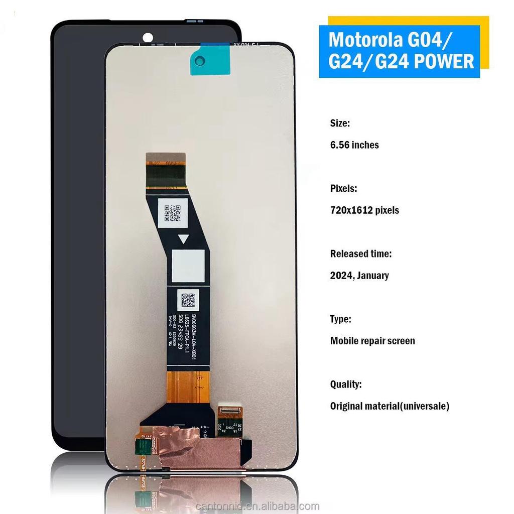 Совместимо с сборкой экрана Motorola G04/G24, внутренним и внешним ЖК-экраном с сенсорным слоем