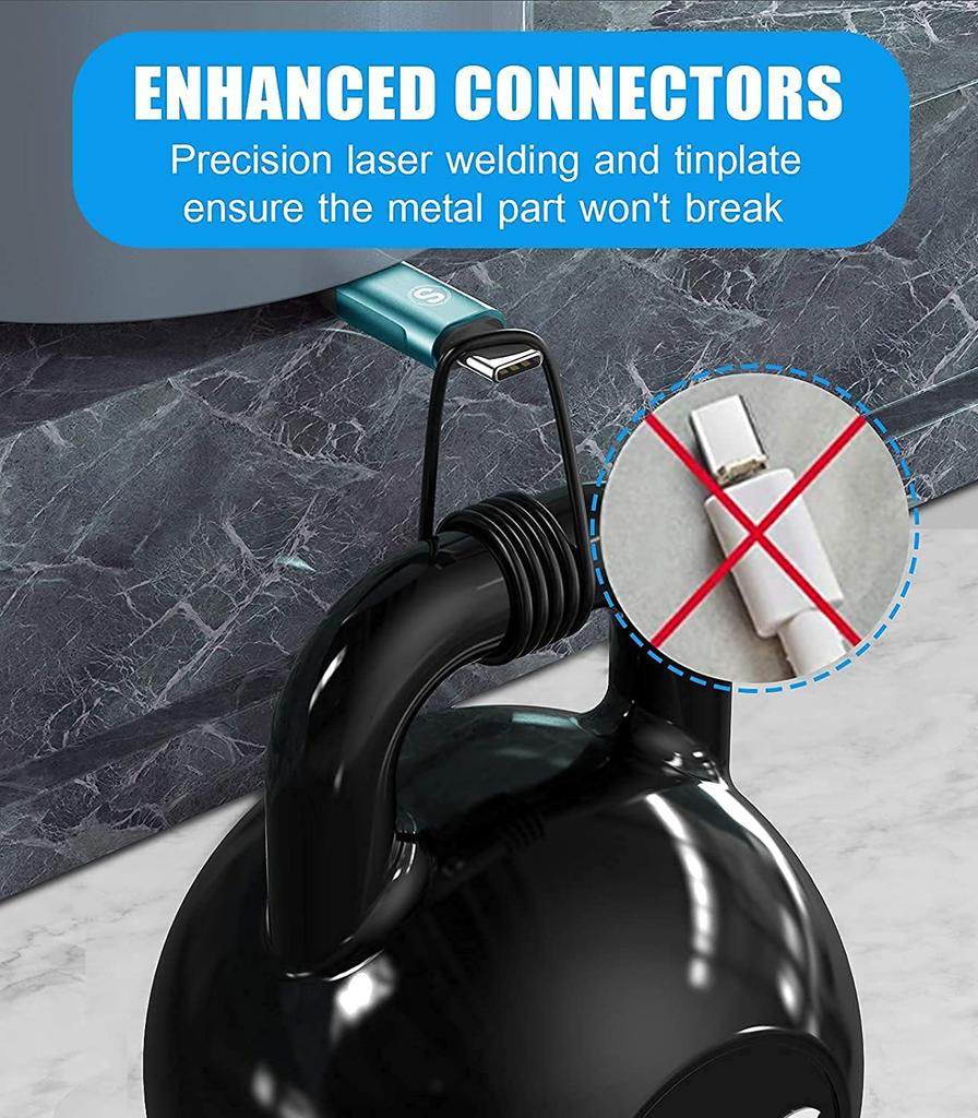 Кабель USB Type C - Type C 2 PD, совместимый с быстрой зарядкой 60 Вт для iPhone 15, iPhone15 Pro, iPad, Samsung Galaxy, таких моделей, как Pixel Green [зарядка 3M/Set]